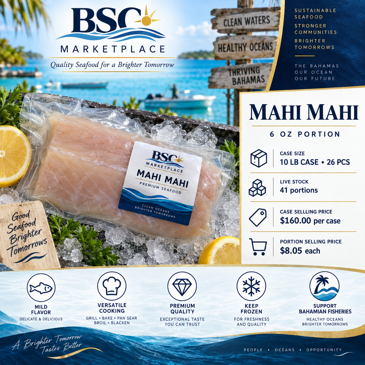 Mahi Mahi 6 oz Portion